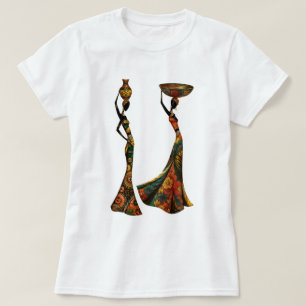 Afro Eleganz T-Shirt Afrikanische Silhouetten 2