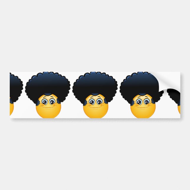 afro emoji autoaufkleber (Vorne)