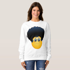 Afro emoji women Sweatshirt