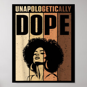 Afro-Frau unerbittlich schwarz starke Mädchen Vin Poster