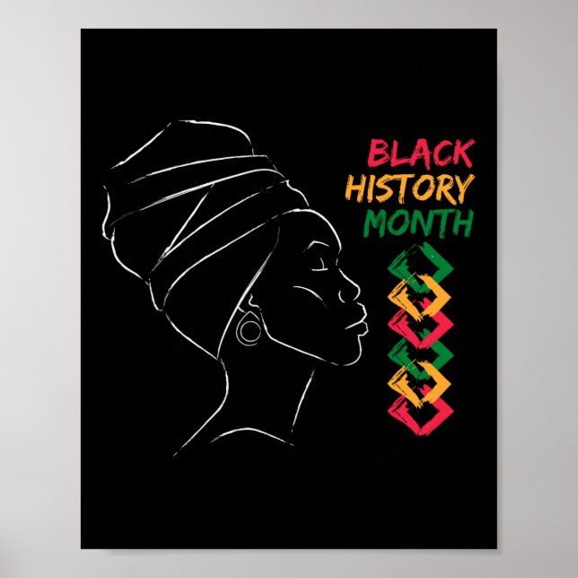Afro Frauen Schwarze Geschichte Monat Farbe Männer Poster (Vorne)
