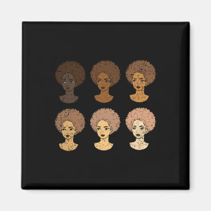 Afro Frauen Schwarze Geschichte Monat Männer Fraue Magnet