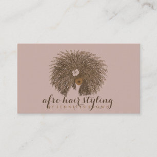 Afro-Frisur-Styling Visitenkarte