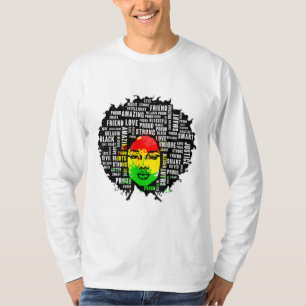 Afro Girl African Quote Graphic Black History Mont T-Shirt