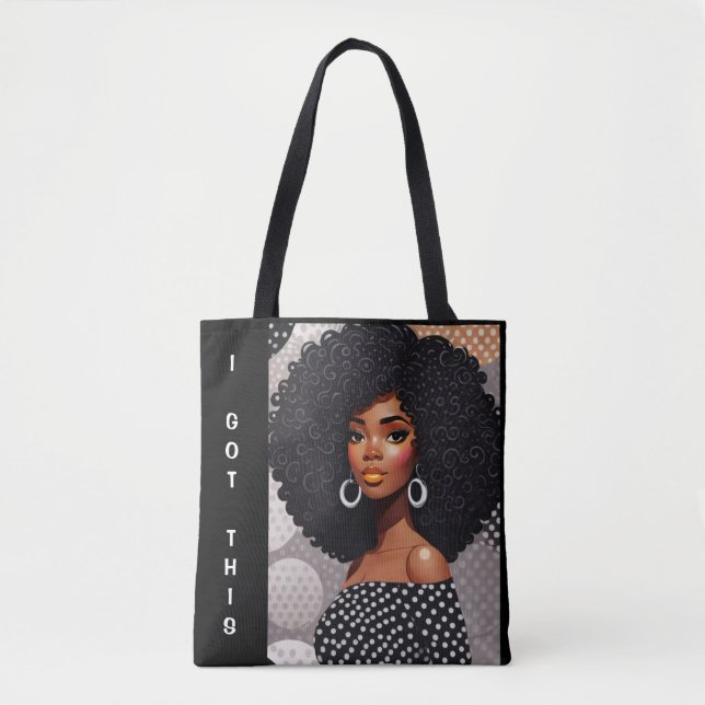 Afro Girl Empowerment-Tasche Tasche (Vorderseite)