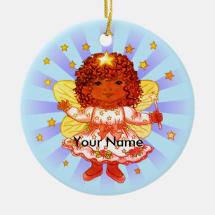 Afro Girl Fairy Ornament