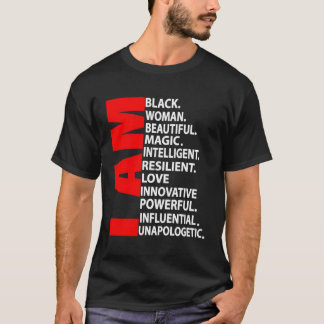 Afro Girl I bin Black Woman Schöne Magie Unapolo T-Shirt