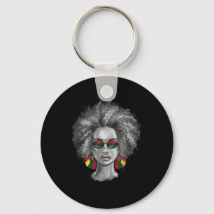 Afro Girl Natural Hair Black Women Schlüsselanhänger