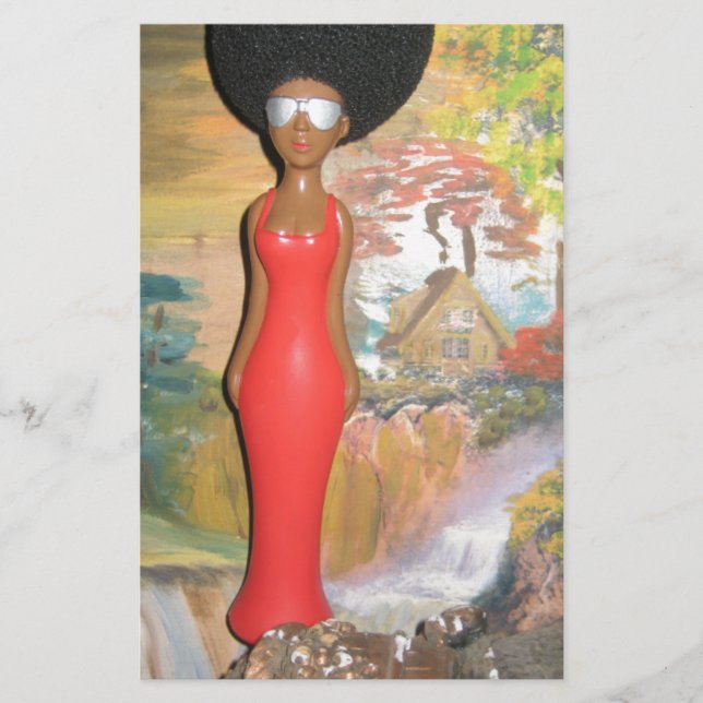 Afro Glam: Eine zeitlose Schönheit Briefpapier (Vorderseite)