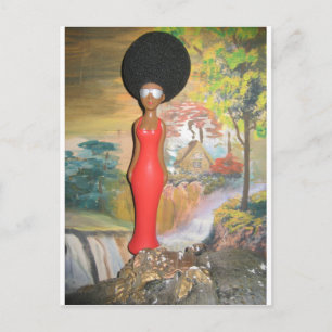 Afro Glam: Eine zeitlose Schönheit Postkarte