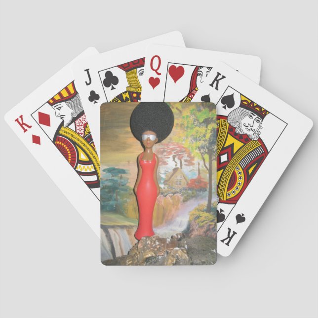 Afro Glam: Eine zeitlose Schönheit Spielkarten (Rückseite)