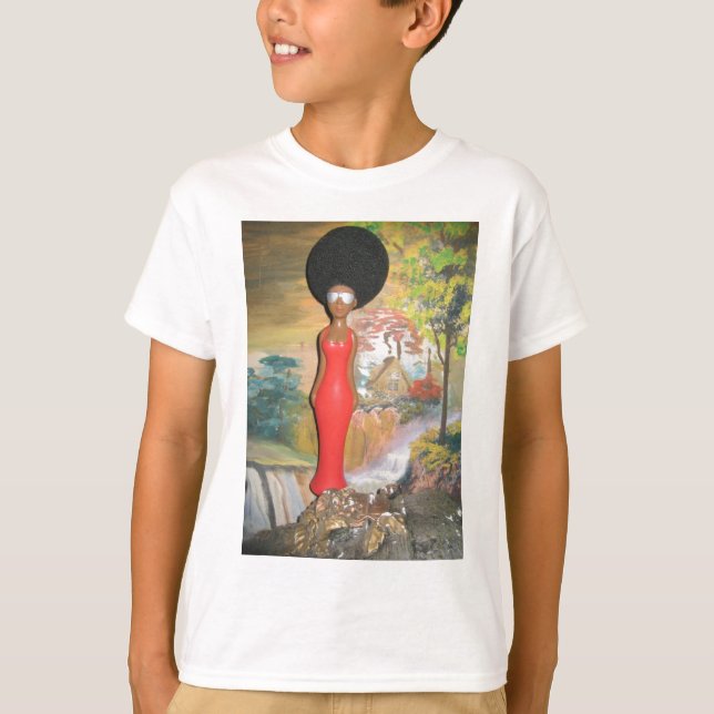 Afro Glam: Eine zeitlose Schönheit T-Shirt (Vorderseite)