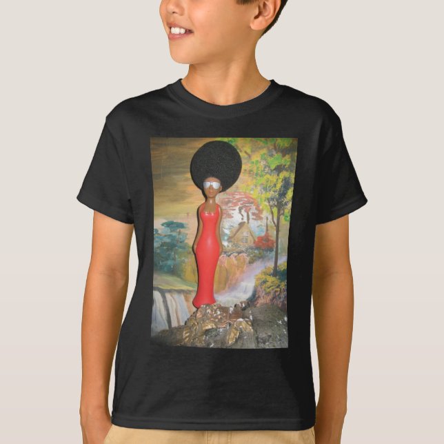 Afro Glam: Eine zeitlose Schönheit T-Shirt (Vorderseite)