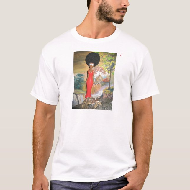 Afro Glam: Eine zeitlose Schönheit T-Shirt (Vorderseite)