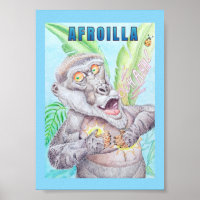 AFRO GORILLA POSTER