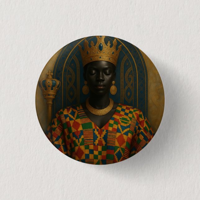 Afro Göttin Button (Vorderseite)