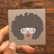 Afro Hair Beauty Girl Fashion Stylist Rustic Kraft