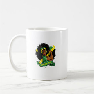 Afro Hair Jamaican Flag Shirt Women Black Melanin  Kaffeetasse