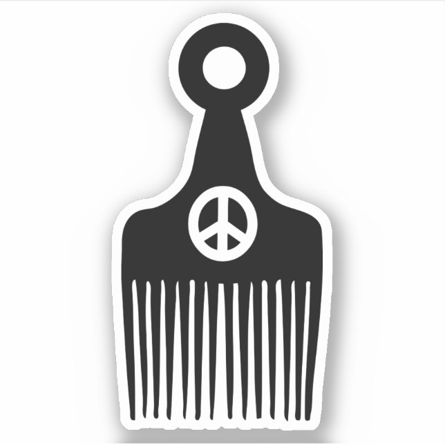 Afro Hair Peace Aufkleber (Vorderseite)