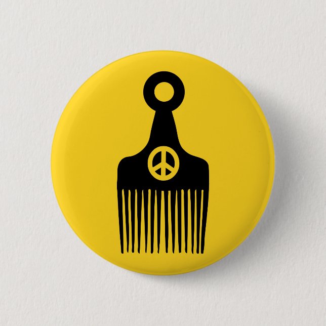 Afro Hair Peace Button (Vorderseite)