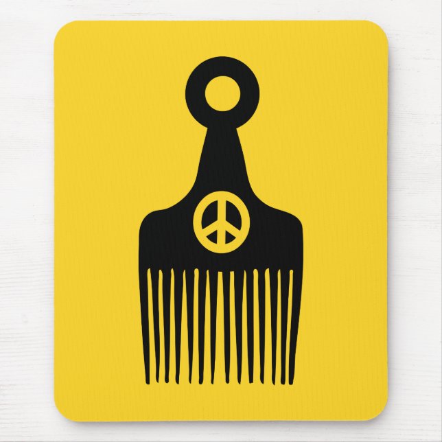 Afro Hair Peace Mousepad (Vorne)