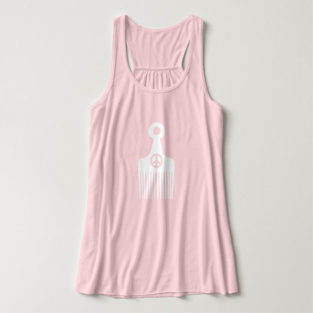 Afro Hair Peace Tank Top (Design Vorderseite)