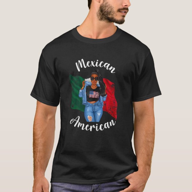 Afro Halb-Amerikanerin, mexikanische Frau T-Shirt (Vorderseite)