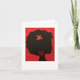 Afro Heart Design Notecard von Alicia L. McDaniel Karte