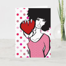 Afro Herz Valentinstag