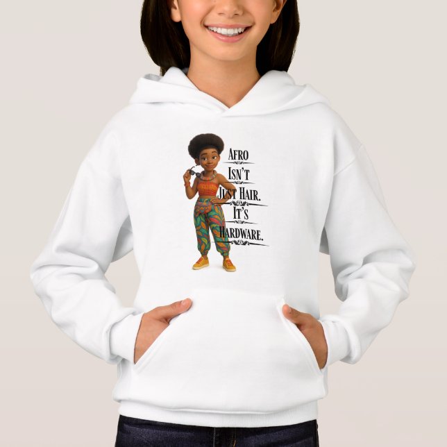 Afro Isn't Just Hair It's Hardware Hoodie (Vorderseite)