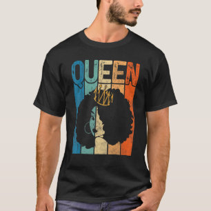 Afro Königin Melanin Schwarze Frau Magie Schwarze T-Shirt