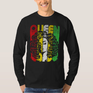 Afro Königin Melanin Schwarze Frau Magie Schwarze T-Shirt