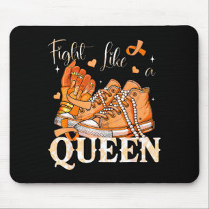 Afro-Königin Multiple-Sklerose-Überlebende Orange Mousepad