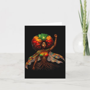 Afro-Königin Schwarze Frau Afrikanische Wurzeln Me Karte