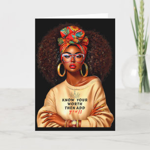Afro-Königin Schwarze Frau Afrikanisches Melanin S Karte