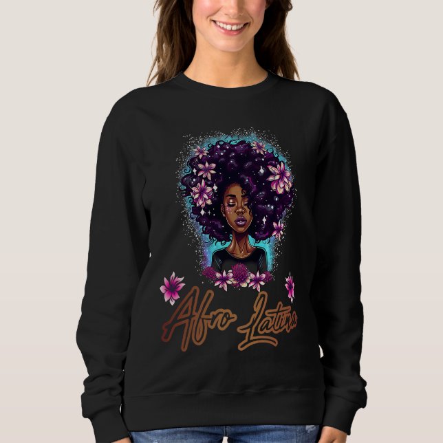 Afro Latina Black Women African Latin Spanish Mela Sweatshirt (Vorderseite)