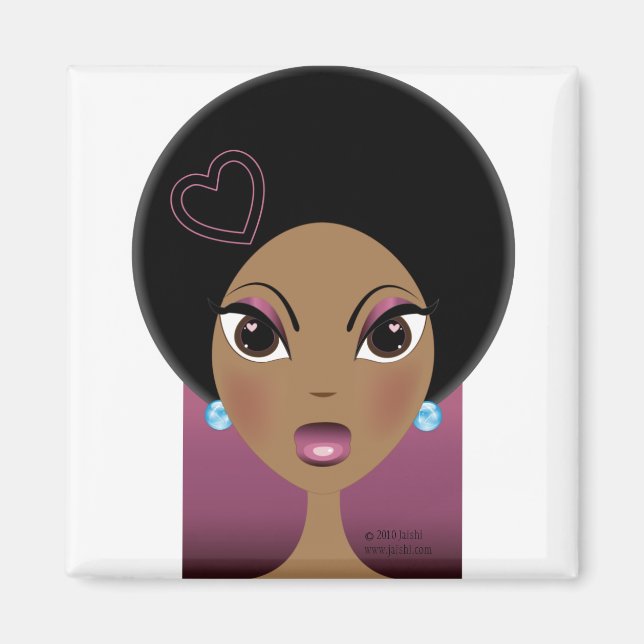 Afro Liebe Magnet (Vorne)