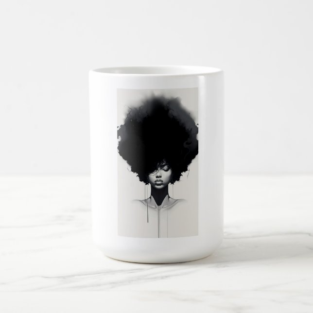 Afro-Mädchen Kaffeetasse (Mittel)