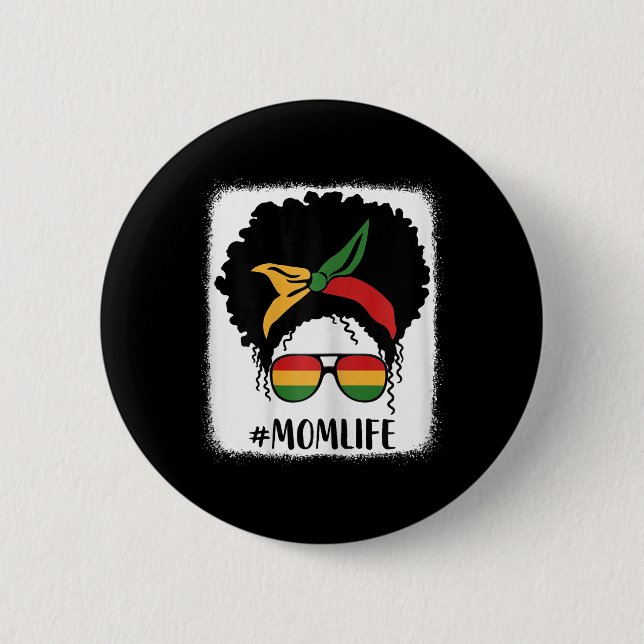 Afro Mama Life Black Mama Mütter D Button (Vorderseite)