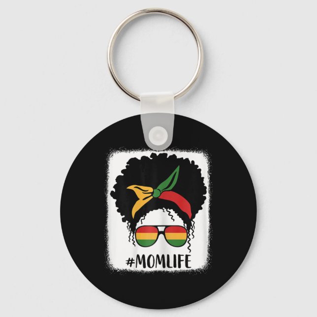 Afro Mama Life Black Mama Mütter D Schlüsselanhänger (Vorderseite)