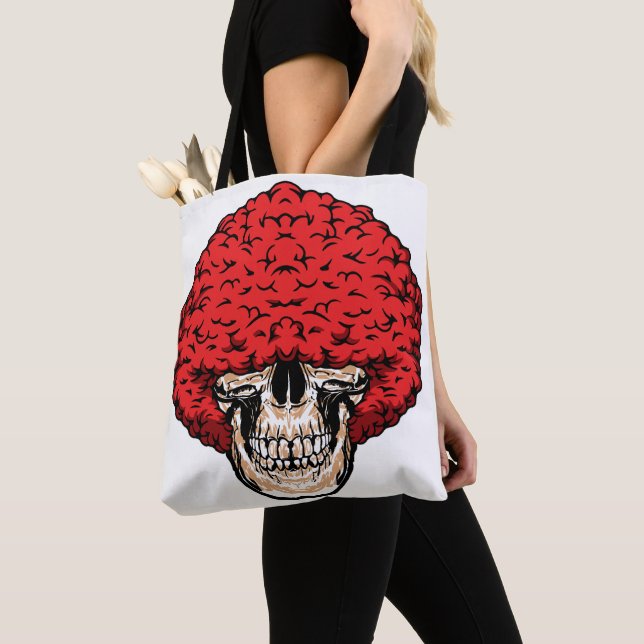 Afro-Man's Skull: Überreichlich Curly Red Hair Tasche (Von Nahem)