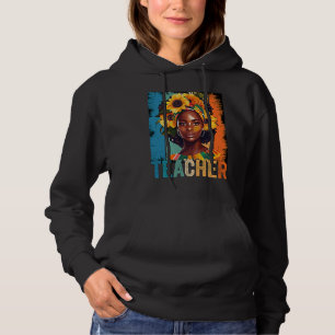 Afro Melanin, Schwarze Frau Lehrerin, Vintag Schwa Hoodie