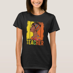 Afro Melanin, Schwarze Frau Lehrerin, Vintag Schwa T-Shirt