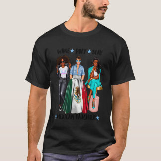 Afro Mexican Daughter Womens Afro Hair T-Shirt