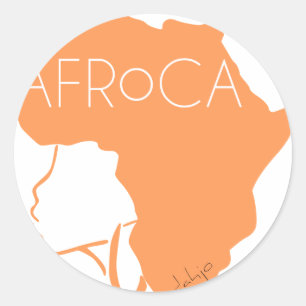Afro Natural Black Hair Runder Aufkleber