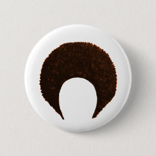 Afro orange jGibney die MUSEUM Zazzle Geschenke Button