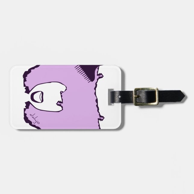 Afro Pick Gepäckanhänger (Vorderseite horizontal)