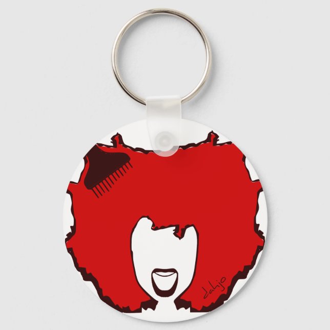 Afro Pick Schlüsselanhänger (Vorderseite)