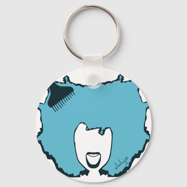 Afro Pick Schlüsselanhänger (Vorderseite)