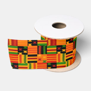 Afro Pop Kente Design Satin Ribbon Satinband